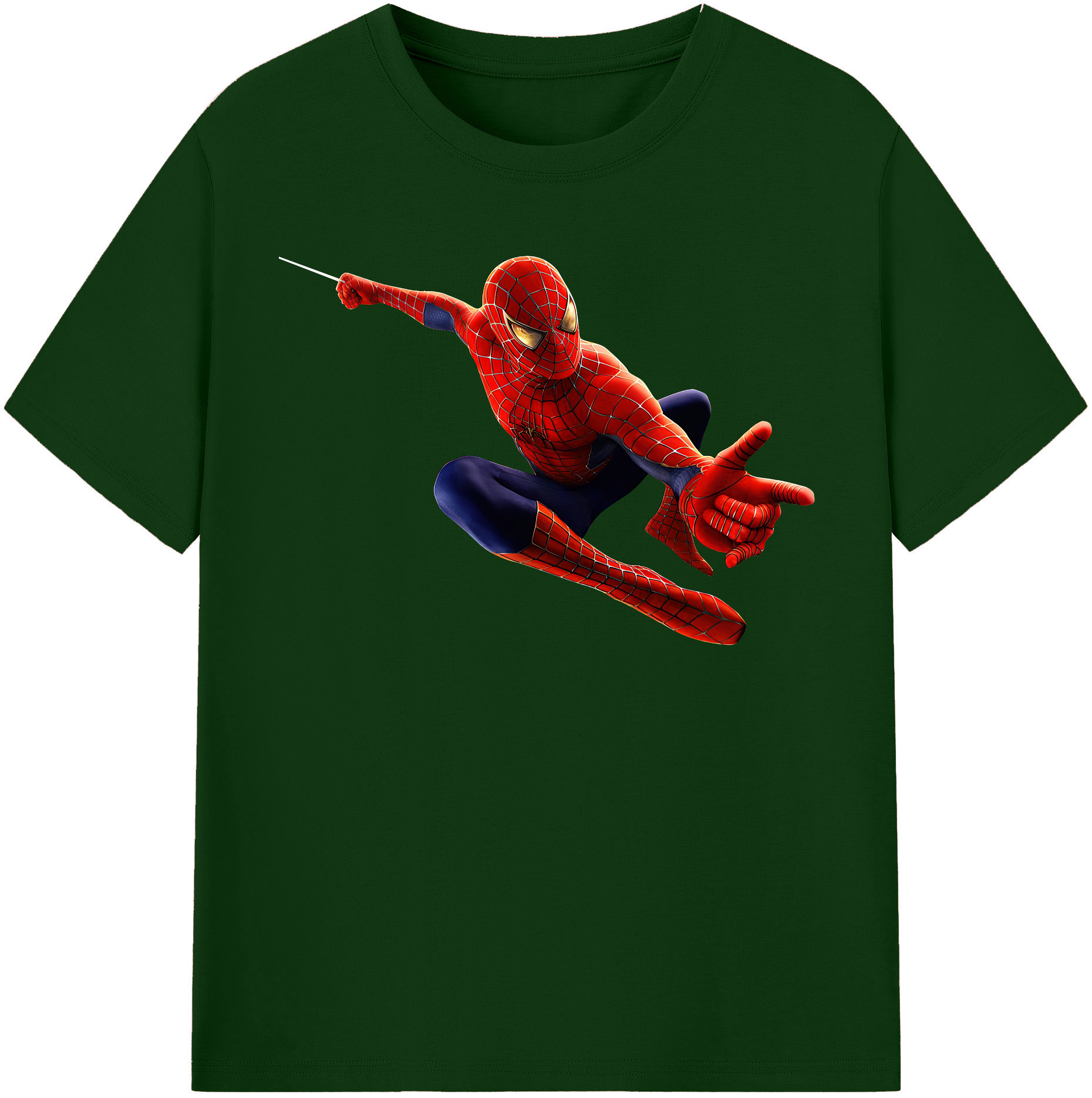 （画像用） Spider Man スパイダーマン 綿100％半袖Tシャツ（フロントプリント）